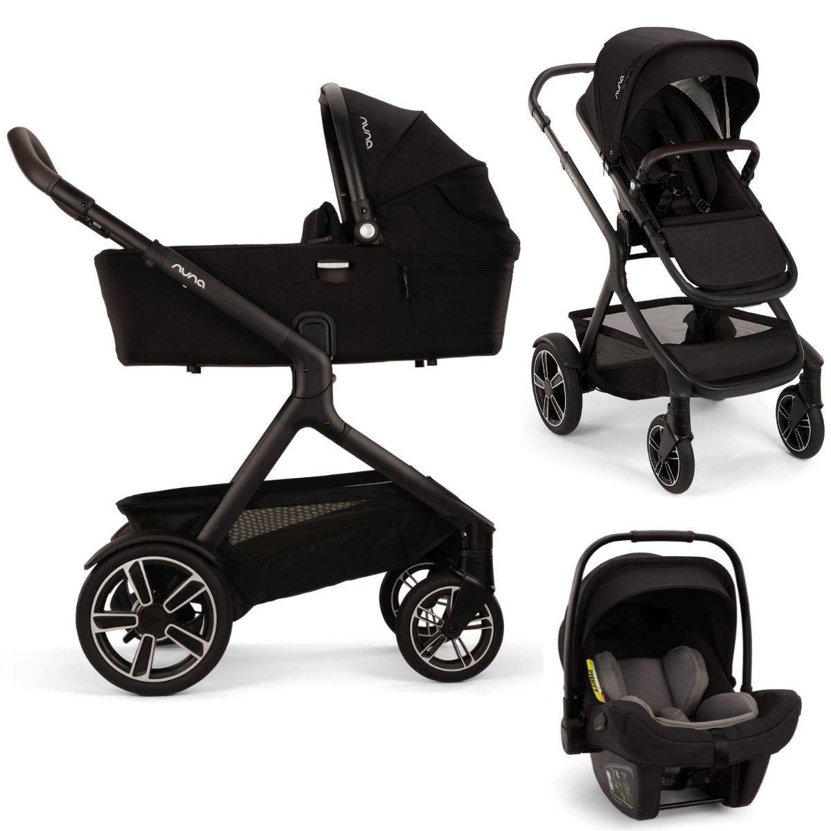 Nuna DEMI Next Stroller Set 3‑in‑1 incl. Nuna PIPA Next i‑Size Infant Car Seat - Caviar