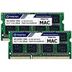 Timetec 16GB (2x8GB) kompatibel med Apple DDR3 1067MHz / 1066MHz PC3-8500 RAM för MacBook (mitten av 2010 13 tum), MacBook Pro (mitten av 2010 13 tum), iMac (sent 2009 Mini (27 tum) 20Mid)