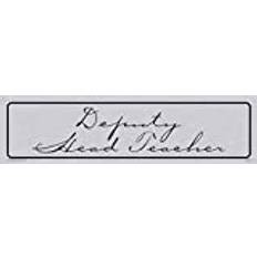 Viking Signs DV5556-L26-SV "vicy head teacher" dörrskylt, karamell typsnitt, vinyl silverklistermärke, 225 mm H x 60 mm B