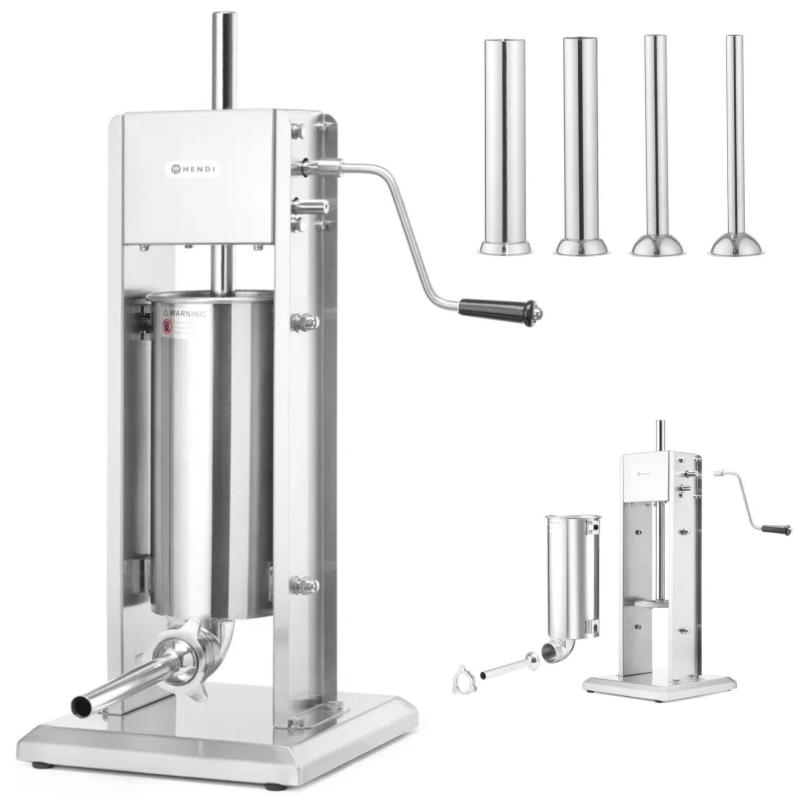 Vertikal korvstoppare PROFI LINE 5L med trattar Hendi 282588