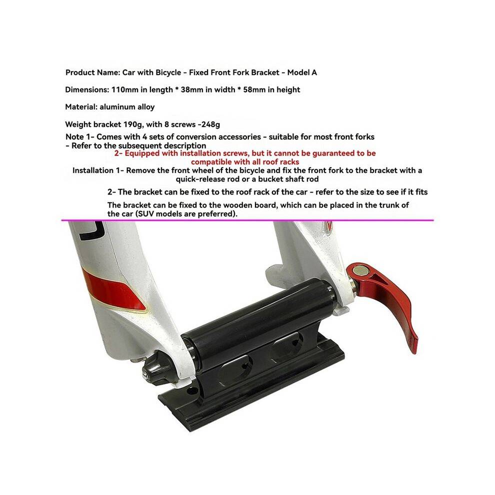 Bike Fork Mount Truck Blocks Road Bike Car Roof Rack Carrier Bicycle Fork Mount Truck Blocks Accessories Silver
