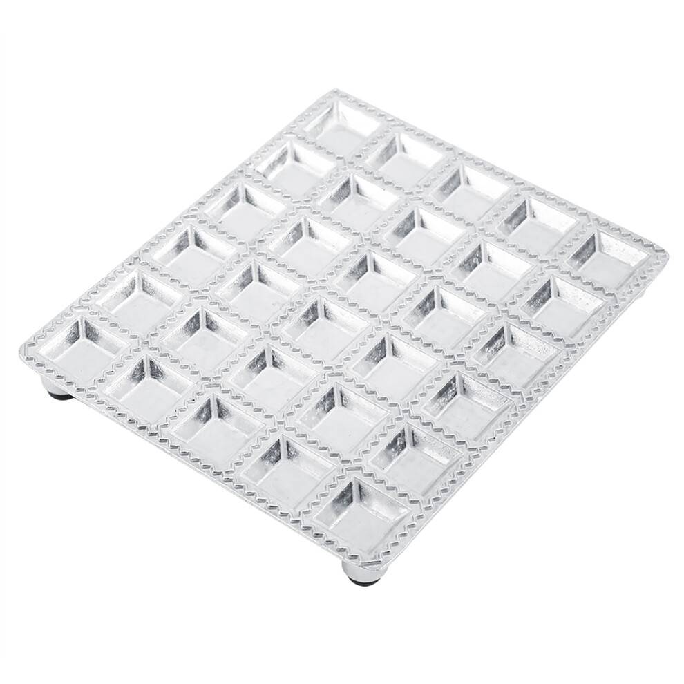 Holdbart dumplingpresseværktøj, firkantet ravioli-maskineform med tidsbesparende funktionalitet, genanvendelig ravioli-maskine i aluminium til nem