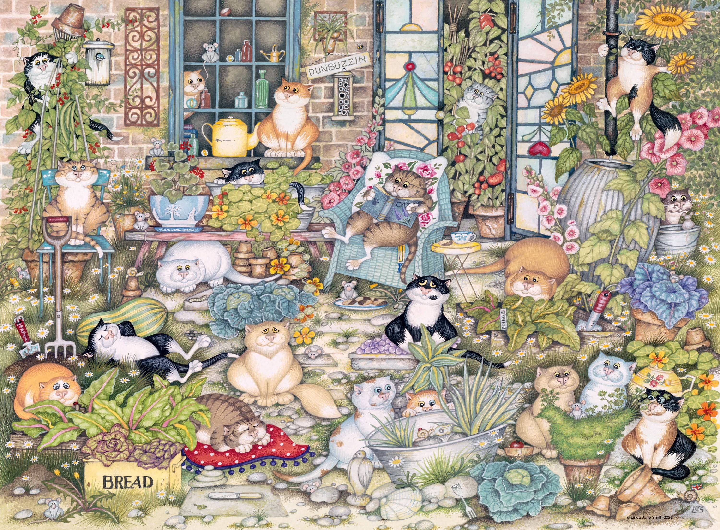 Crazy Cats The Good Life, 500 Piece Jigsaw Puzzle - Default Title