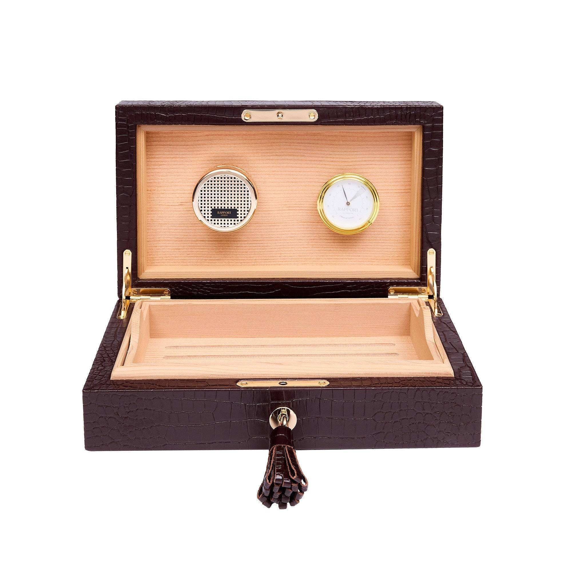 Rapport Brompton Brown Small Humidor