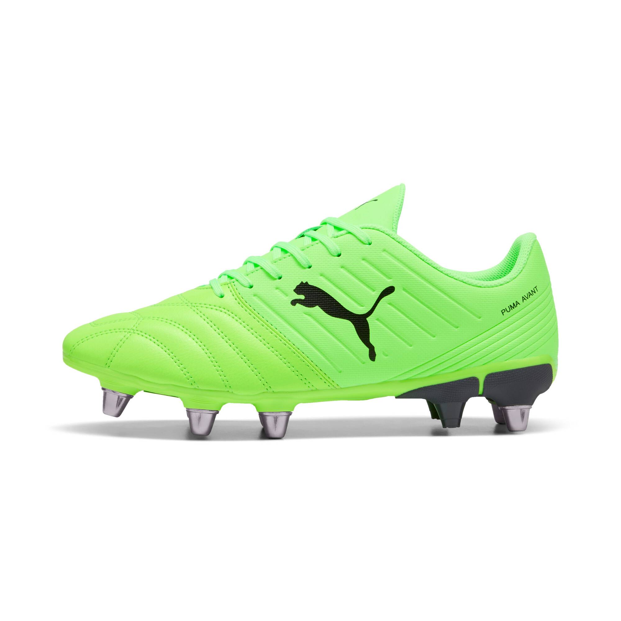 PUMA Avant Rugby Boots Men, Shoes, Green Glare/Black/Galactic Gray, 46.5
