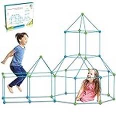 DIY Forts kortmonteringslåda, Kids Fort Builder, Play Tent, lektält, XXL kantmodell, byggleksak, gör-det-själv byggleksaker, Forts Construction Builder presentleksak f�ör pojkar och flickor (85pcs)