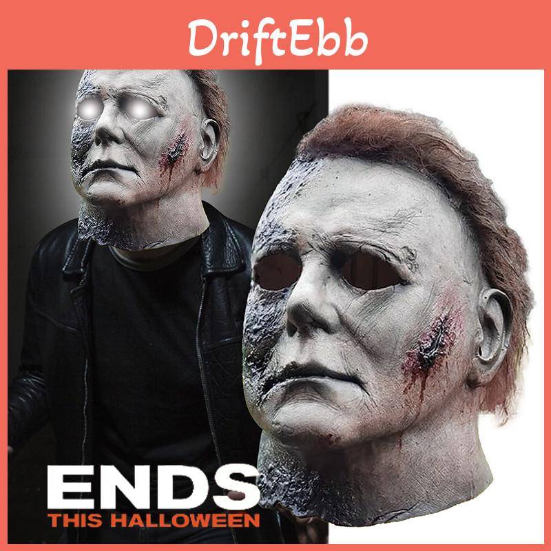 Halloween Ends Michael Myers Mask Mycket Detaljerad Latex Rekvisita För Cosplay Och Fester black