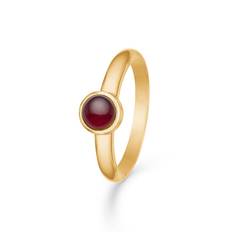 Mads Z Cabochon ring i 14 kt. guld med r�d rubin