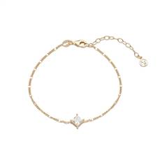 Argento Gold Solitaire Sunburst Bracelet - 16cm