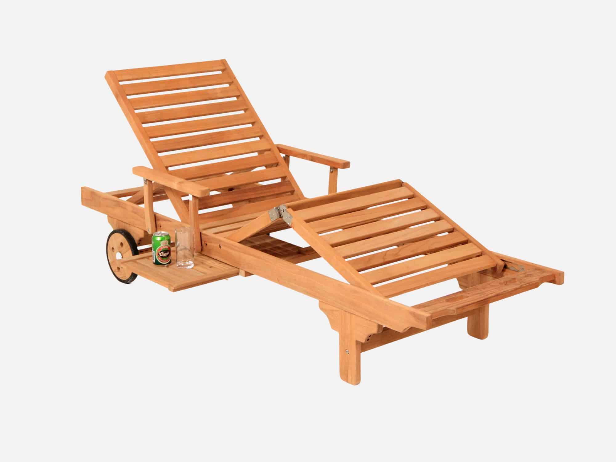 Solvogn med armlæn luksus teak Dublin