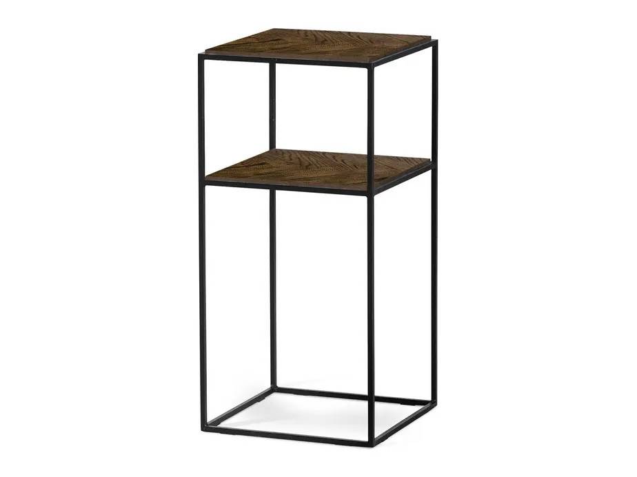 Torkelson Lime sängbord Svart/brunbetsad ek 34 x 34 cm