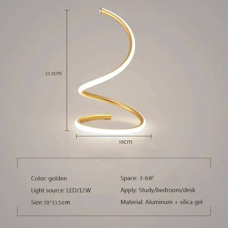Minimalistisk LED Bordslampa med Justerbar Skärm - Stilig Belysning för Hemmet - Guld - Liten / Varm Vit