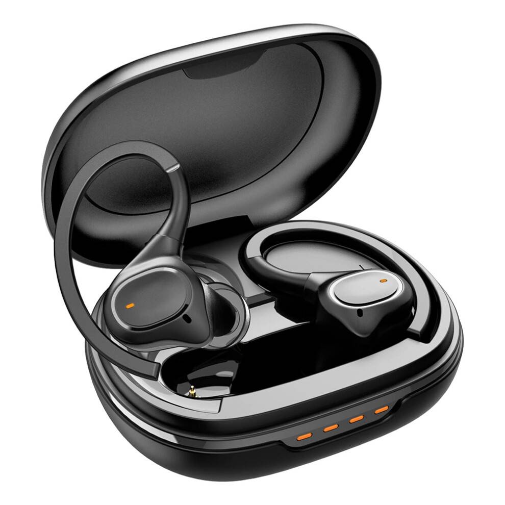 Trådløse ørepropper kompatible med sport, Bluetooth 5.3 hovedtelefoner med ørekroge, ergonomisk design over-ear ørepropper kompatible med lø