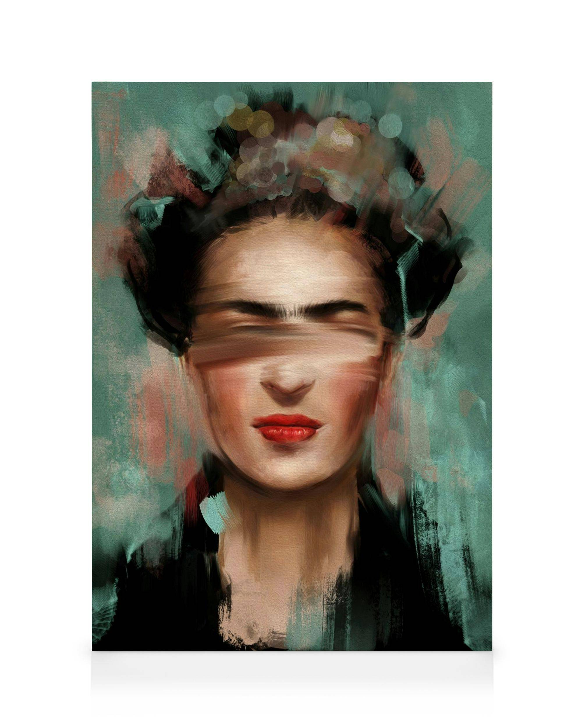 Canvastavlor Kahlo in Green Canvastavla (30x40 cm)