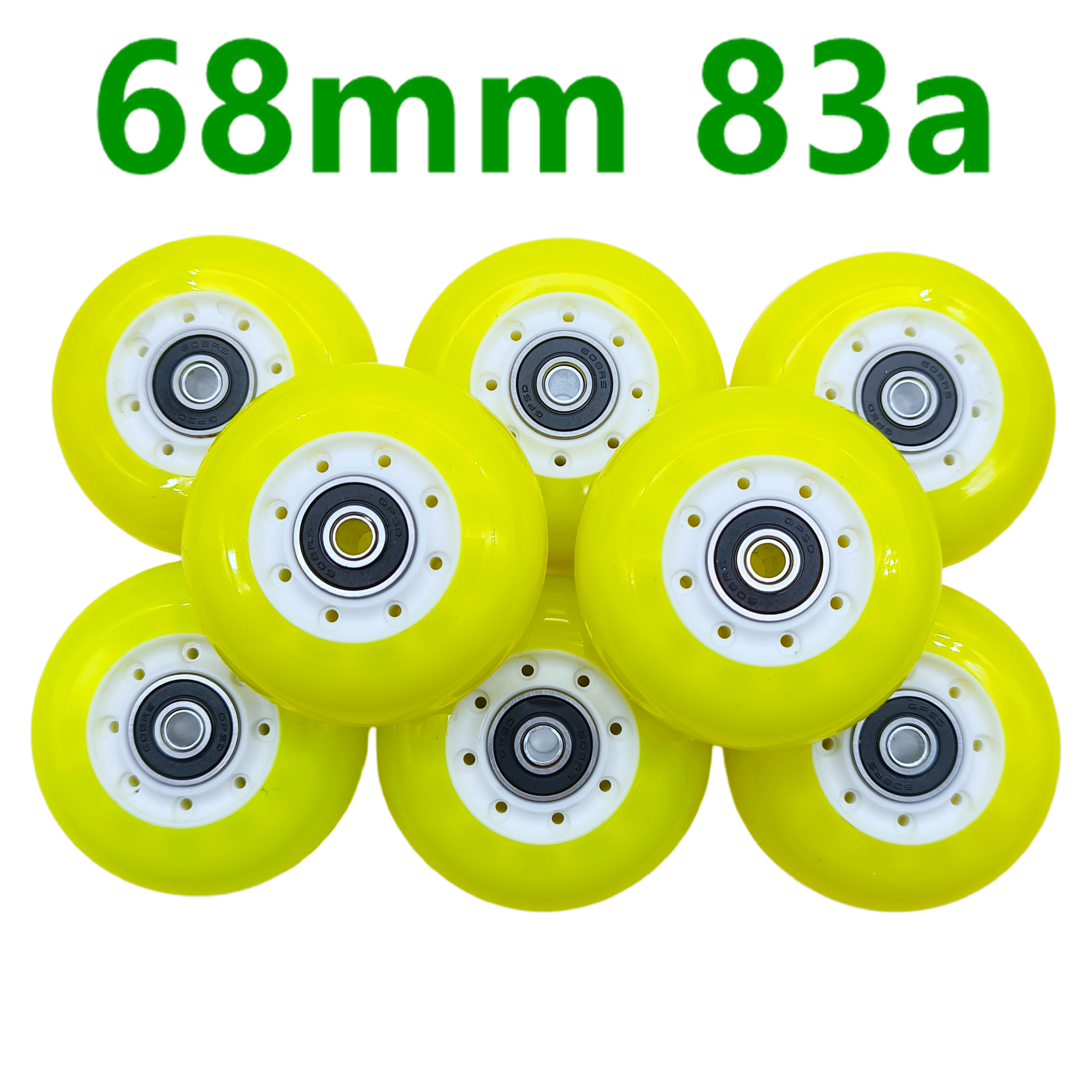 Inline skate wheel for children roller skate wheel 68mm 83a with bearings 8wheels/lot