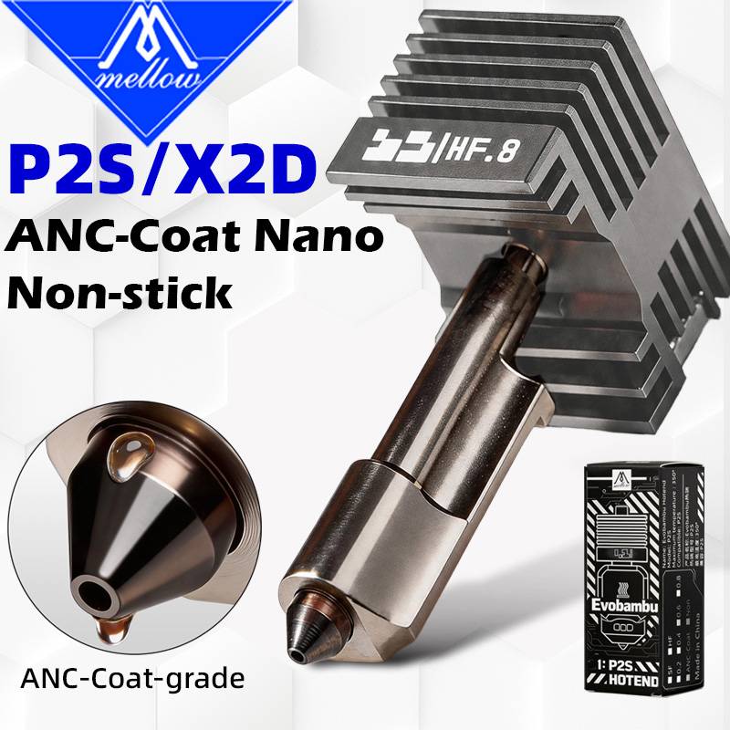 Top Quality Mellow SF/HF ANC-Coat Nano Non-stick Hotend For Bambu Lab P2S Hotend X2D Hotend 3D Printer Parts A1/A1 Mini