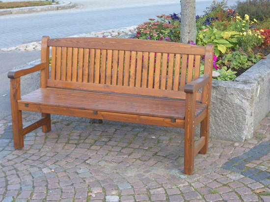 Eden Wood Kattvik EW 0920-6 Trädgårdsbänk 3-sits Brun