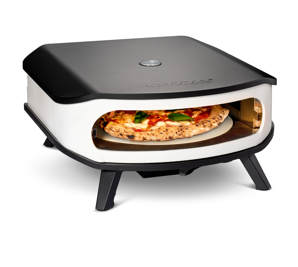 Cozze Gas Pizzaofen 17 mit Drehteller inkl. Hitzeschutz, Anschlußset