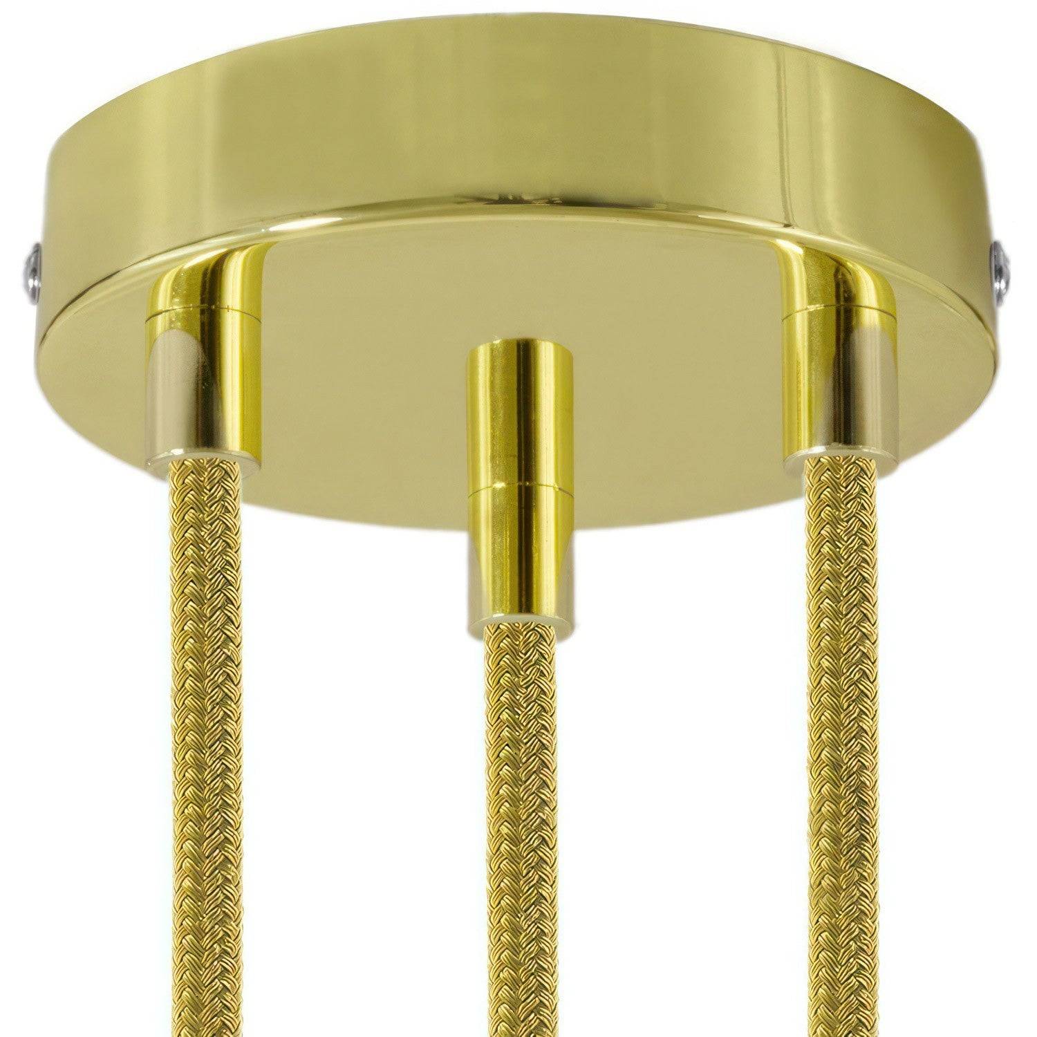 Roset til 3 lampe Ø12 cm - Cylender / Blank messing