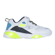 Champion Sko m. Lys - Wave Low Cut - Sort/Blå/Hvid/Gul - Champion - 31,5 - Blinkesko