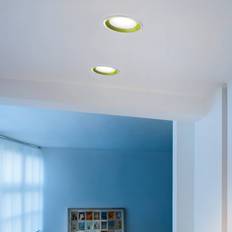 Flos Architectural Downlight WAN, dæmpbar, Grøn, Stue/spisestue, Aluminium, Design, Runde downlight