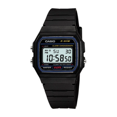 CASIO F-91W-1CR -  (38.2 × 35.2 × 8.5 mm)