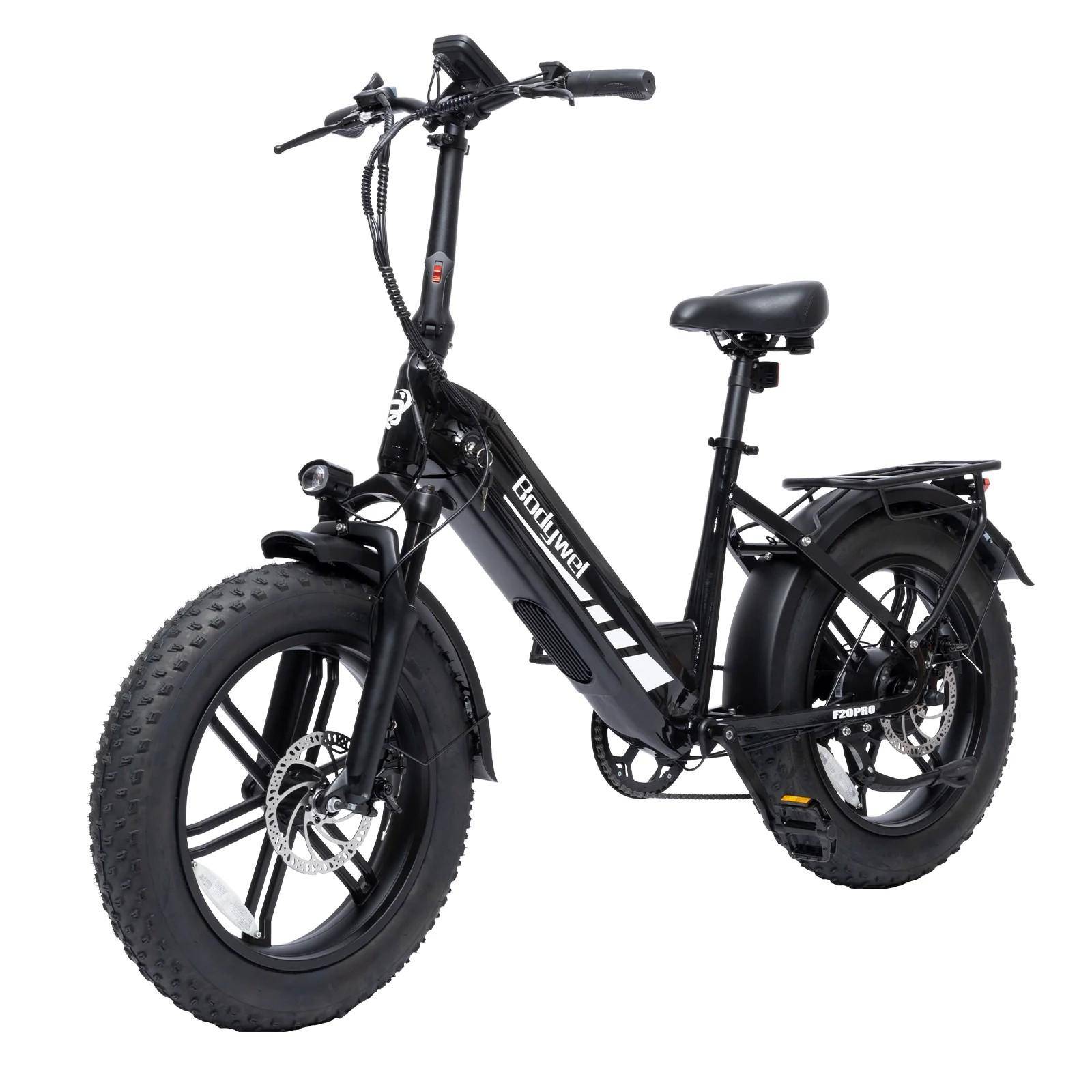 Bodywel F20PRO Fat Tire Touring Ebike 250W 48V18AH Batteri svart