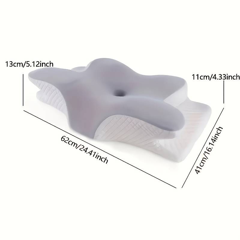 TEMU 1pc -shaped Memory Foam Pillow Ergonomic Cervical Slow Rebound Relaxation Neck Pillow Bedding For Back And Side -washable Pillowcase Cervical Pillow Pillow For Sleeping