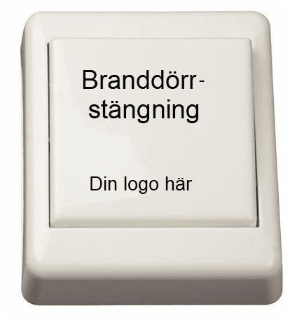 ELKO (RS) strömställare – Valfri gravyr “Branddörrstängning” valfritt med Er Logo