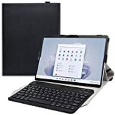 JRTAL Kompatibel med Surface Pro 9 fodral, Slim Fit Folio PU läder tunt skyddsfodral skal fodral för Microsoft Surface Pro 9/Pro 8 13 tum surfplatta – svart