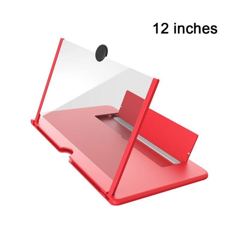 12 "skärm förstoringsglas 3d hd mobiltelefon justerbar vinkel förstoringsglas projektor skärm för filmer videor och spel - halkfri - A1