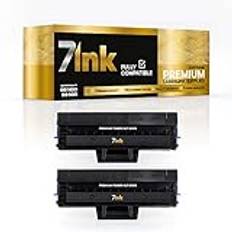 7INK toner för Samsung MLT-D101S | D10S | 101S x2 ersättning för skrivare Samsung ML-2160 ML-2165 ML-2165W ML-2168 SCX-3400 SCX-3400F SCX-3405 SCX-3405F SCX-3405FW SCX-340 5W SF-760P (svart)