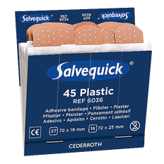 Plastplåster Salvequick REF 6036, 6 refiller/fp