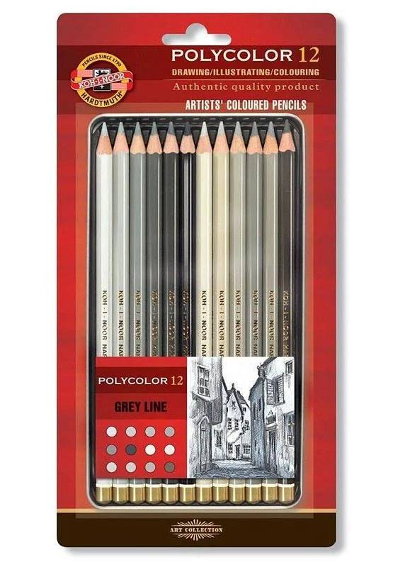 Koh-I-Noor Polycolor set 3822 Grey