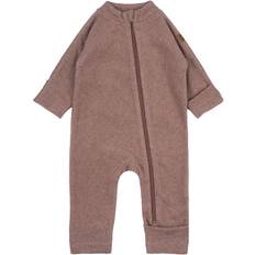 Mikk-Line Fleeceoverall - Burlwood Melange - Mikk-Line - 1½ år (86) - Fleeceoverall