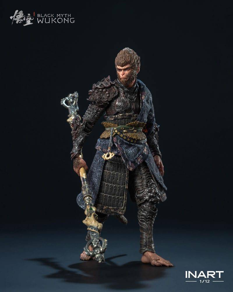 Black Myth: Wukong Action Figur 1/12 The Destined One i Bronsrustning Deluxe Version - 16 cm