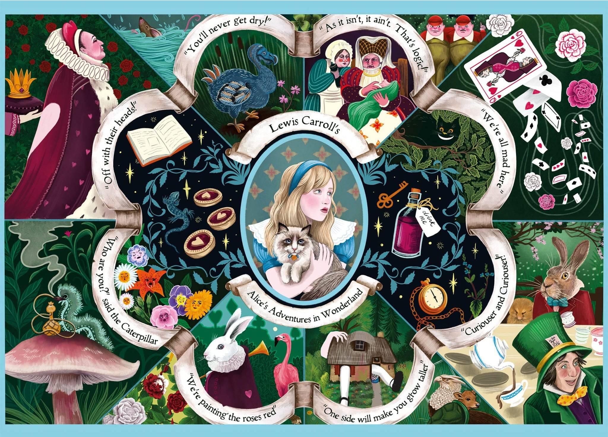 Alice's Adventures in Wonderland 1000 Piece Jigsaw Puzzle