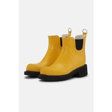 Short Rubber Boots With High Heel - Cyber Yellow - 40 - rub47 short rubber boots with high heel rain boots cyber yellow