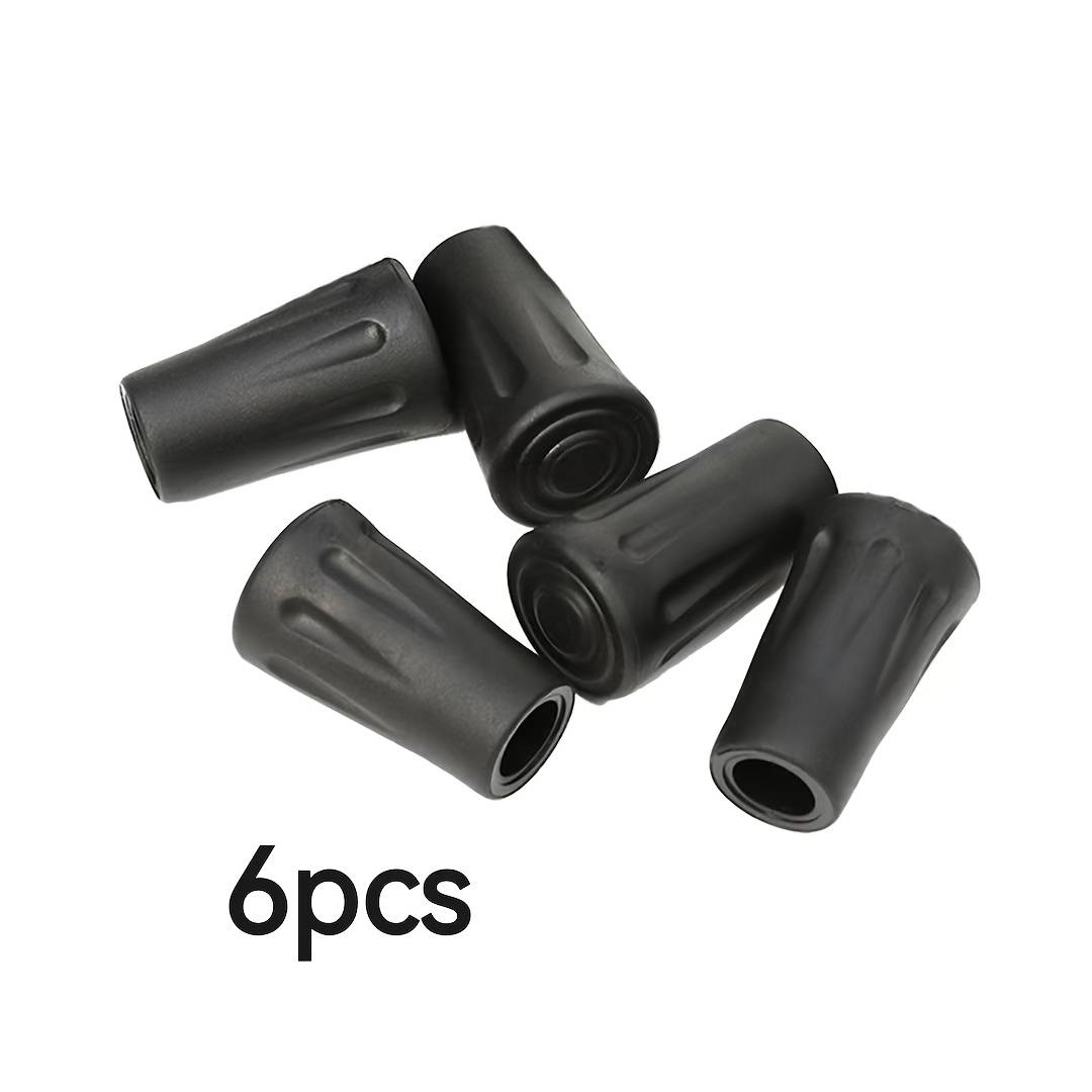 TEMU Set Of 6 Outdoor Trekking Pole Additions, Including Anti-slip Rubber Tips, Protectors, Shock-absorbing Wear-resistant Rubber Covers, And Foot Caps