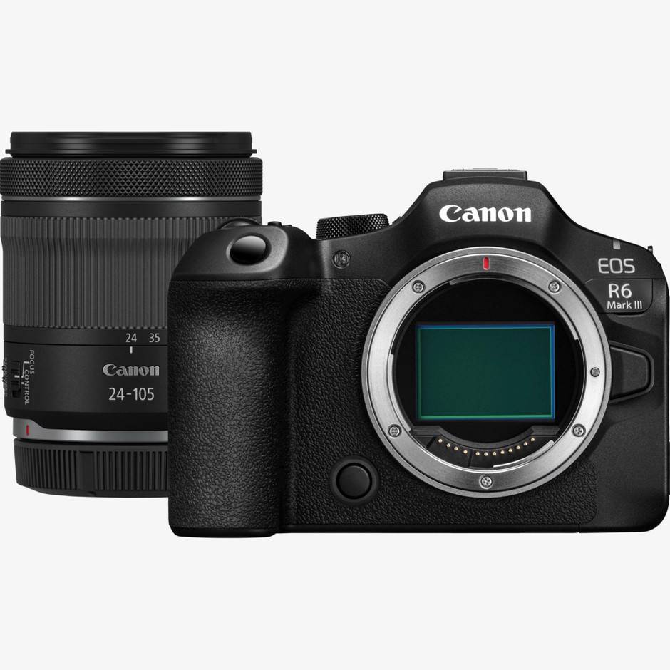 Spejlløst Canon EOS R6 Mark III-kamera + Canon RF 24-105mm F4-7.1 IS STM-objektiv