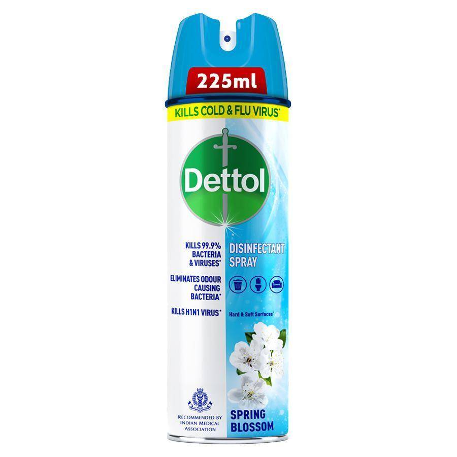 Dettol Spring Blossom Desinfektionsmedel Spray Sanitizer för bakterieskydd på hårda och mjuka ytor