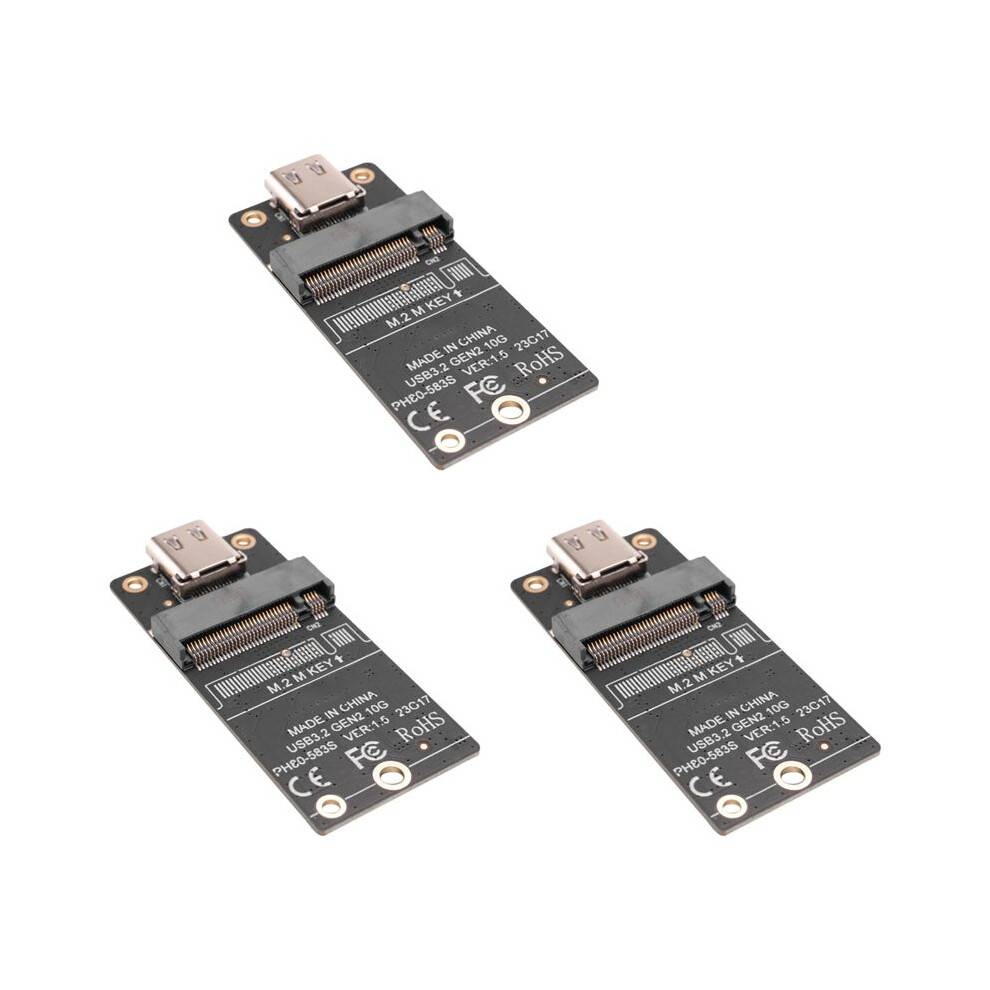 3X M.2 to Type-C SSD Enclosure Adapter M2 NVME HDD Enclosure Interposer Board JMS583 Chip 10Gbps Support 2230 2242 2260