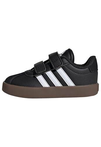 adidas unisex - barn VL COURT 3.0 SHOES KIDS, Core Black/Cloud White/Gum, 30 1/2 EU