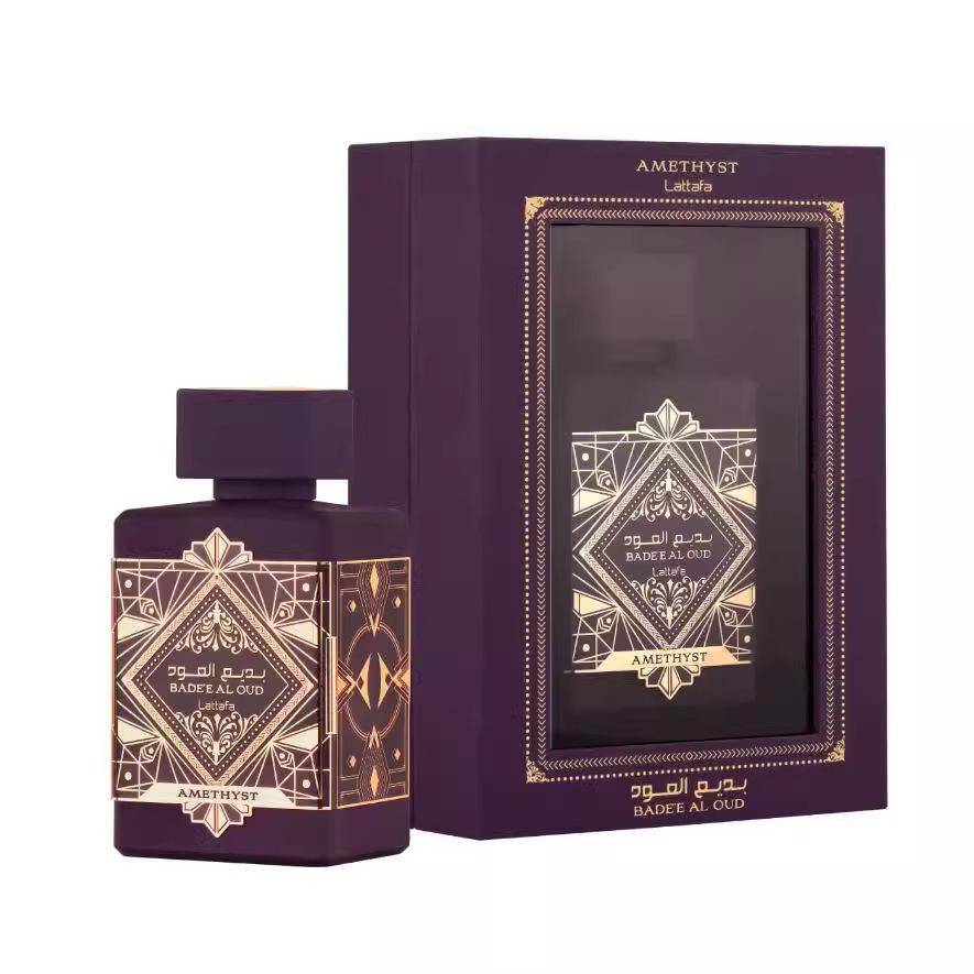 Lattafa Bade'e Al Oud Honor Series Parfym, Mellanöstern Arabisk Oud Doft, Långvarig Doft, Unisex, 50ml svart