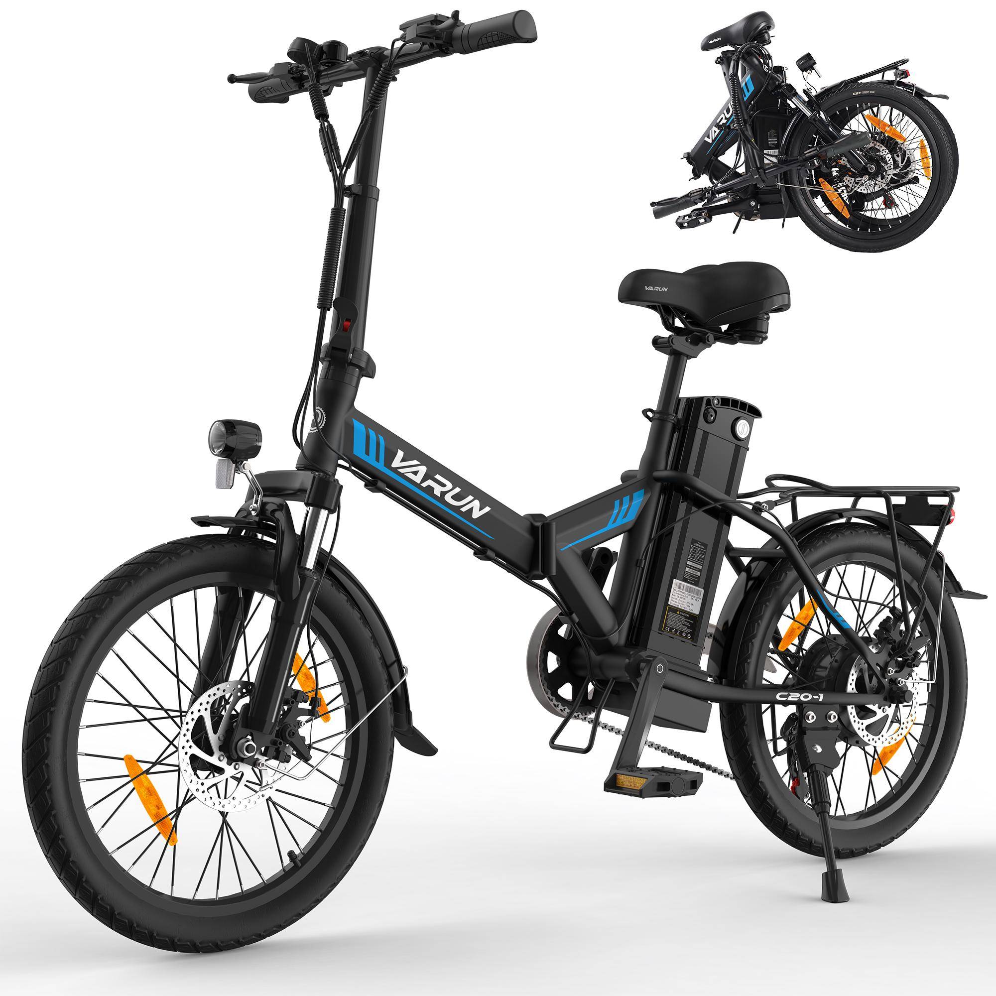 VARUN C20-1 A Vuxen Elcykel 250W Pedalkraftsstödsmotor 48V7.8AH Avtagbart Batteri Perfekt för Snabba Ärenden Turer i Grannskapet