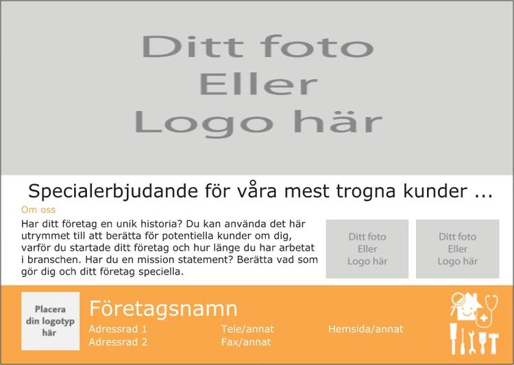 A6-flyers - Orange - Bygg & Anläggning