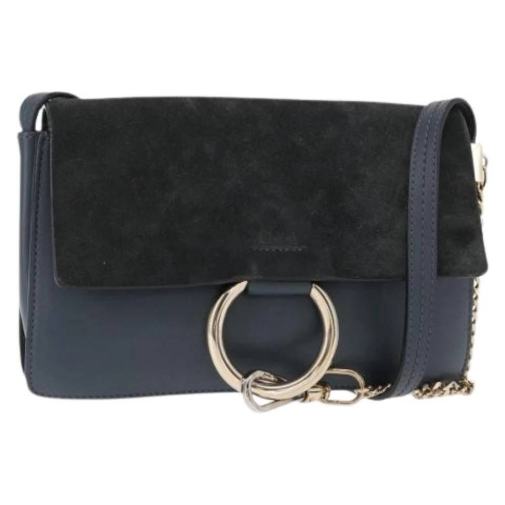 Chloé Pre-owned Pre-owned Skuldertaske - Vintage - Dame - Blå - ONE SIZE - Uld