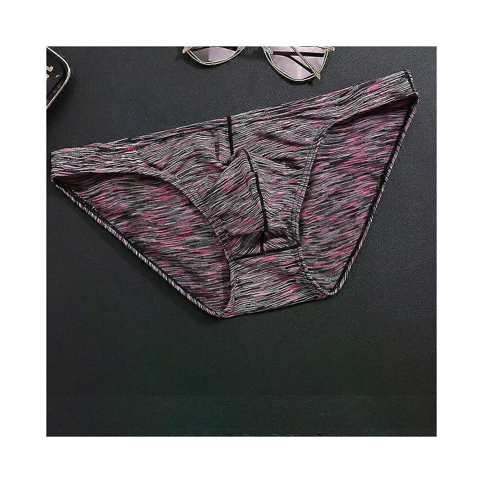 (M, huihong) Men's Simple Bikini Gay Comfy Bulge Pouch Briefs Youth Breathable Elastic Hip Lift Quick Dry Sports Panties Fashion Mankini