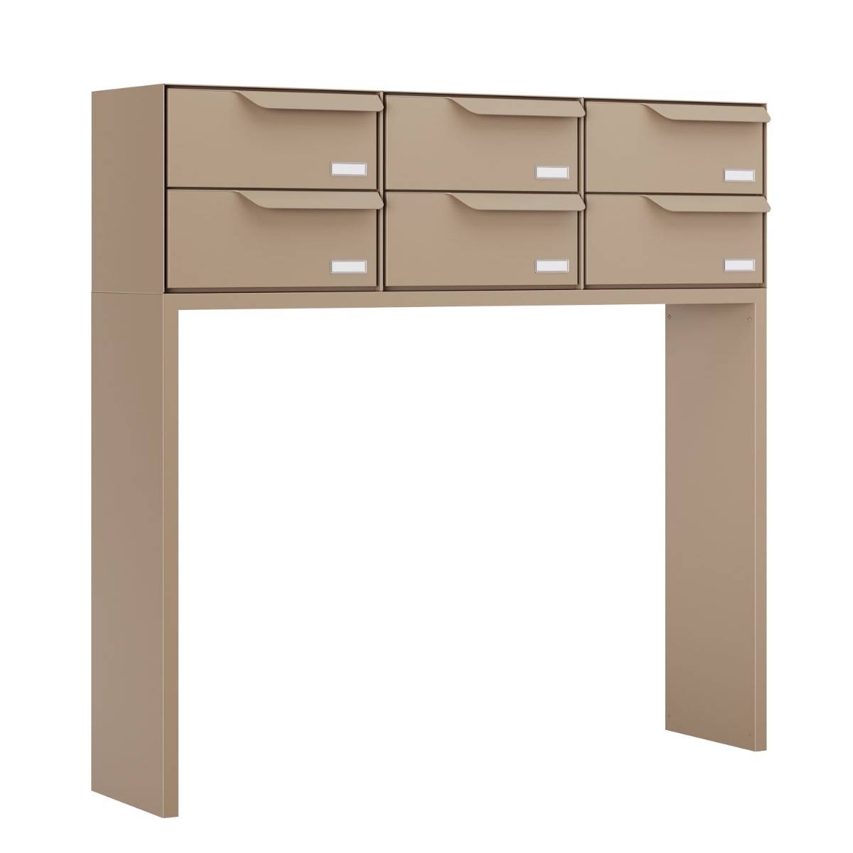 Lådsamling med 6 brevlådor Rotterdam Beige - M96-1019-HS - Latte