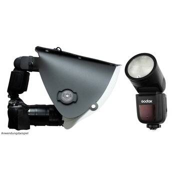Godox Speedlite V1 + Beetle Diffuser Lite V2 uden LED, almindelig størrelse